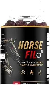Single bottle of Horsefil male health support supplement